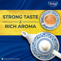 Tetley | Premium Black Leaf Tea | Rich Aroma & Strong Taste with Added Long Leaves | 250gm