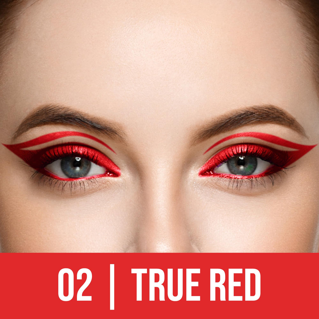 COLORS QUEEN Extreme Color Kajal - 02 True Red, 0.4G | Smooth One Stroke Application Ultra Creamy Texture | Non Transfer, Smudge Proof, Water Proof Kajal | For Women, Last Up To 16 Hrs