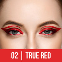COLORS QUEEN Extreme Color Kajal - 02 True Red, 0.4G | Smooth One Stroke Application Ultra Creamy Texture | Non Transfer, Smudge Proof, Water Proof Kajal | For Women, Last Up To 16 Hrs