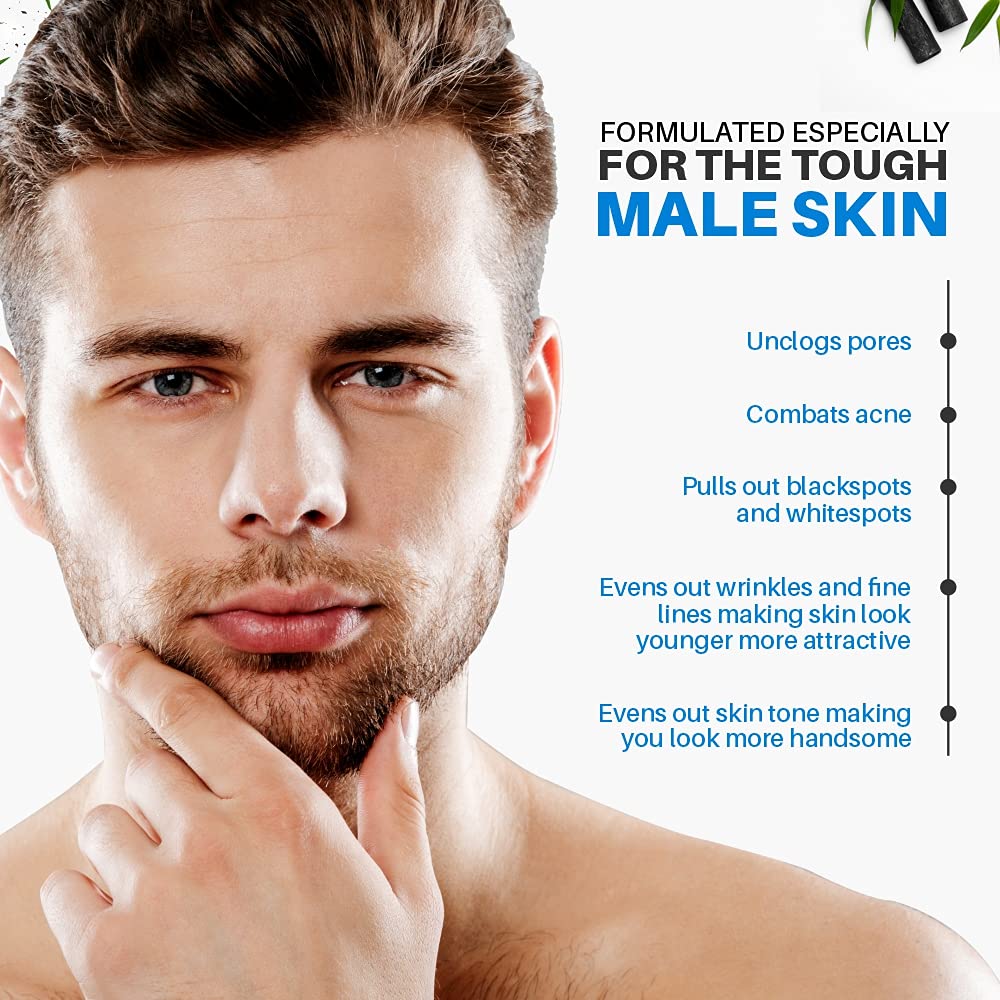 INDUS VALLEY Men 100% Natural Active Charcoal Oil Control Face Wash - (100ml)