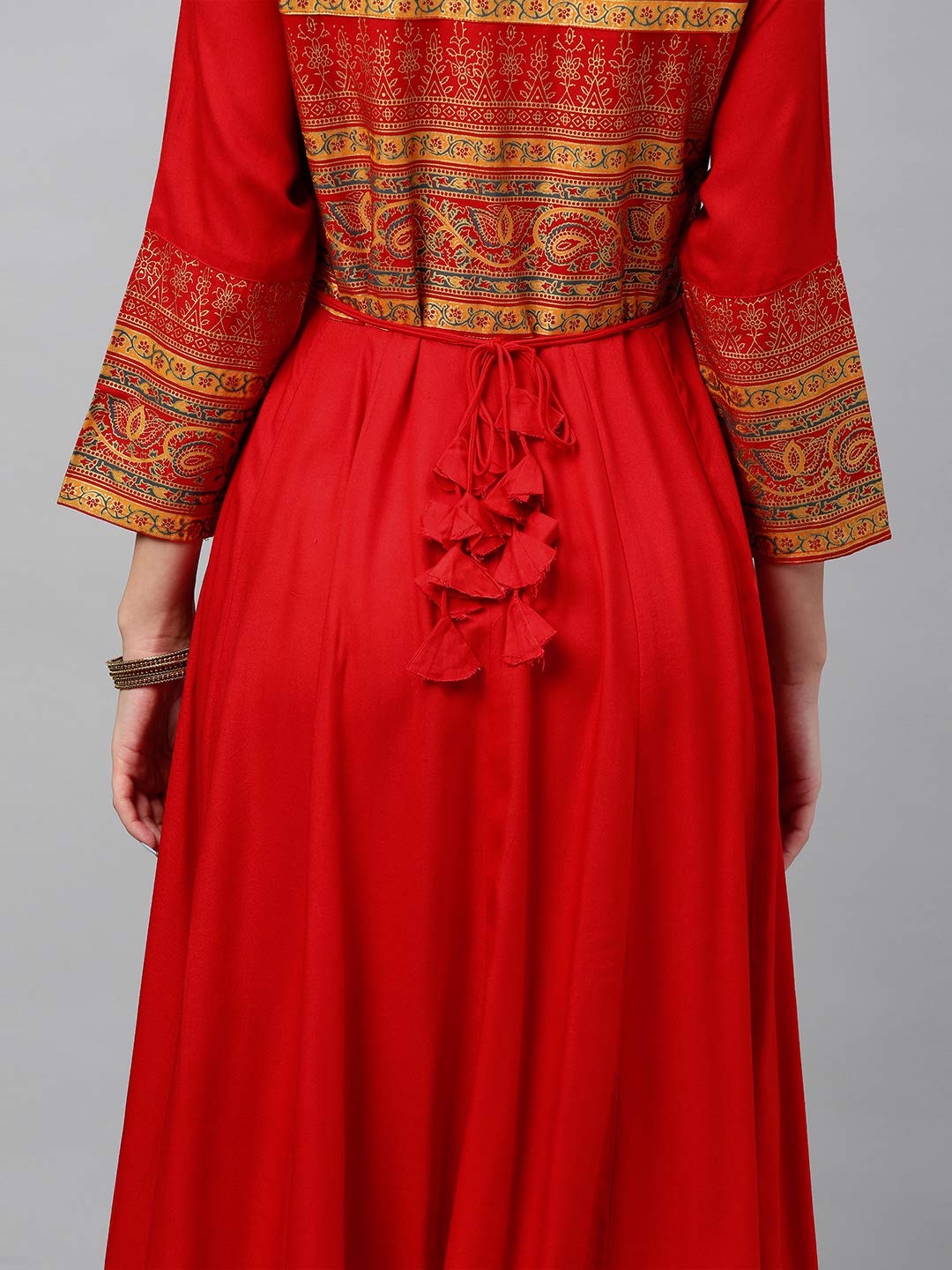 KIPEK Women's  Cotton Anarkali Kurta (KK068RD-3XL_Red_XXX-Large)