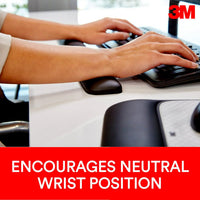 3M Gel Wrist Rest for Keyboards, Soothing 3M Gel Technology and Satin Smooth Cover for All Day Comfort and Support, Durable and Easy to Clean, 19