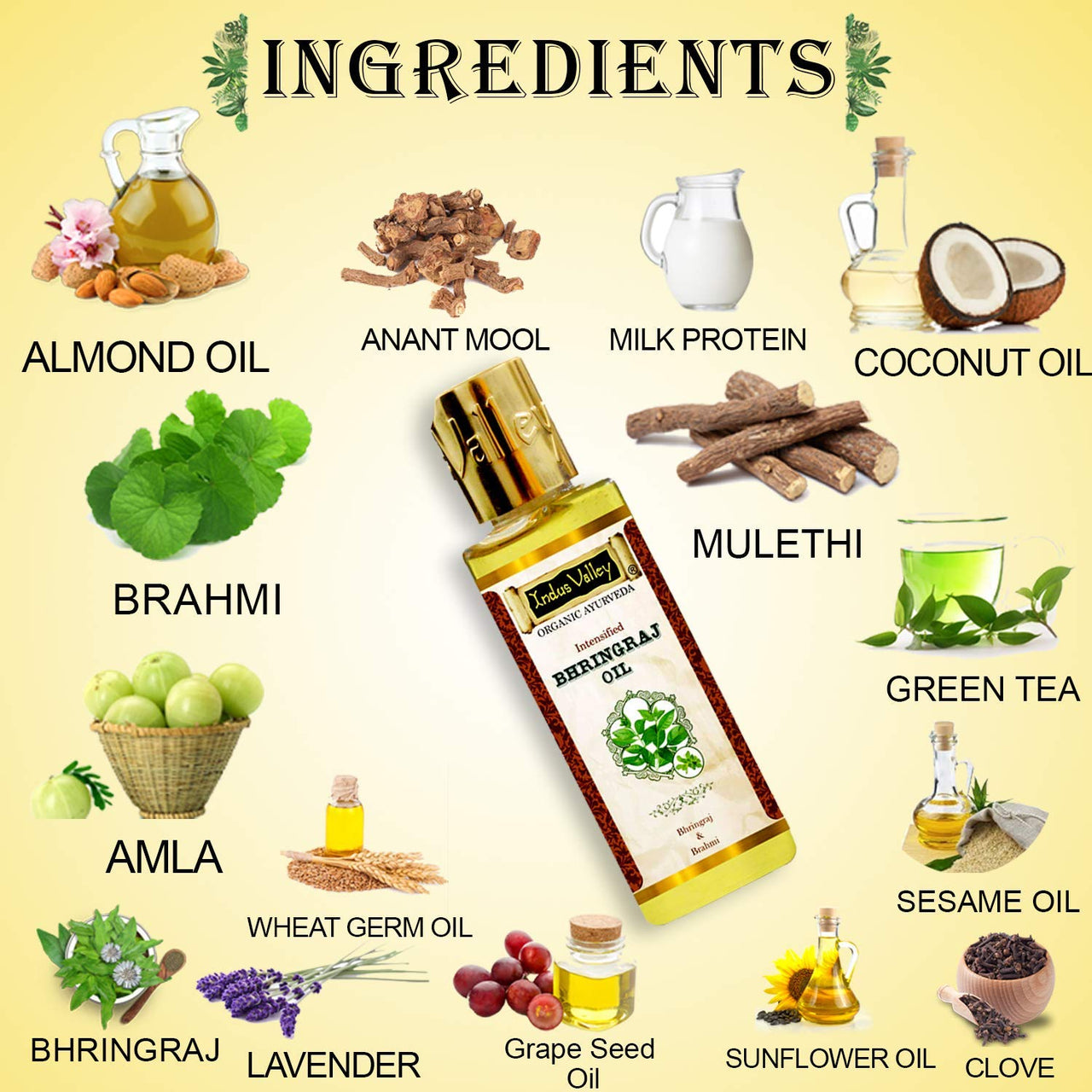 INDUS VALLEY Bhringraj Oil - (100ml)