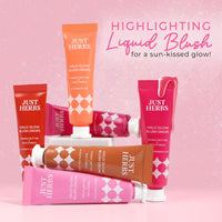 Just herbs Halo Glow Drop Blush Mango Butter + Rice Starch, Weightless Creamy Liquid Blush 10 ml (What A Melon)