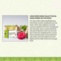 Indus Valley Lightening Brightening Face Mask - Enriched with Rose and Sandalwood (100 ml)