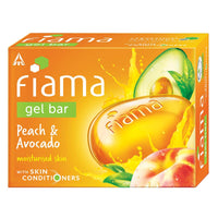 Fiama Gel Bar Peach and Avocado for moisturized skin, with skin conditioners, 125 g (Pack of 1)