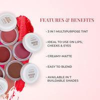 Just Herbs 8 In 1 Root Nourishing Amla Neem Hair Fall Control Shampoo 200 Ml & Just Herbs Ayurvedic, Natural Lip & Cheek Tint, Blush For Women- 02 Peachy Coral (Creamy Matte)