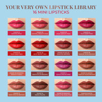 Just Herbs Ayurvedic Creamy Matte Micro Mini Lipstick Kit Lip Hydrating & Moisturizing, Lipsticks for Women Suitable All Indian Tones (Pack of 32)