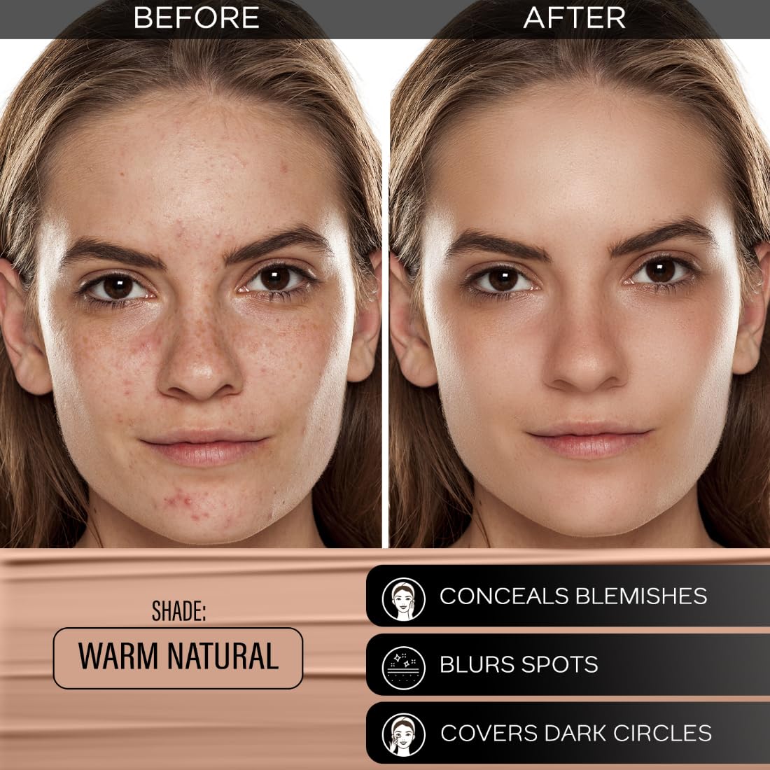 FACESCANADA Waterproof Fix & Finish Kit | Makeup Fixer (50Ml) + Warm Natural All Day Hydra Matte Mini Medium Coverage Cream Foundation (15Ml) | Makeup Kit For Women (Combo Pack Of 2)