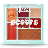 Glam21 Scoop Makeup Palette | Face Palette With Eyeshadow, Blusher, Contour and Highlighter | Mix of Mattes & Shimmers |Highly Pigmented | Travel-Friendly | All-in-One Kit | Caramel Crush|15gm
