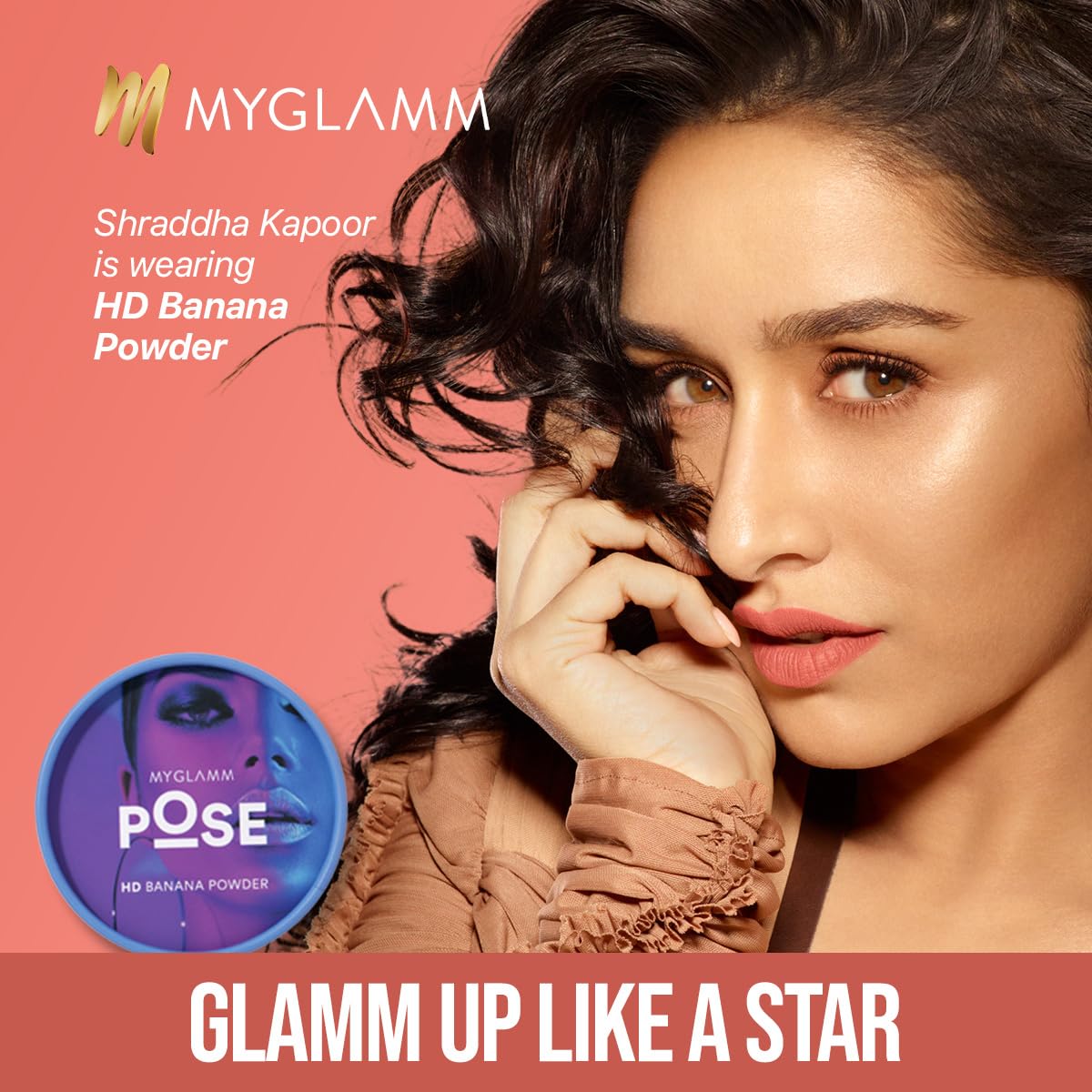 MyGlamm Pose HD Translucent Soft-Matte Finish Banana Powder, Yellow, 9 grams