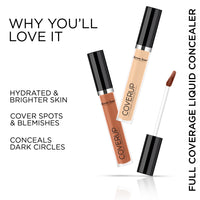 Seven Seas Cover Up Liquid Concealer | Oil Free and Light Weight Concealer with Matte Finish | Full Coverage Liquid Concealer for Face Makeup | Easily Blend-able | Nude-7ml