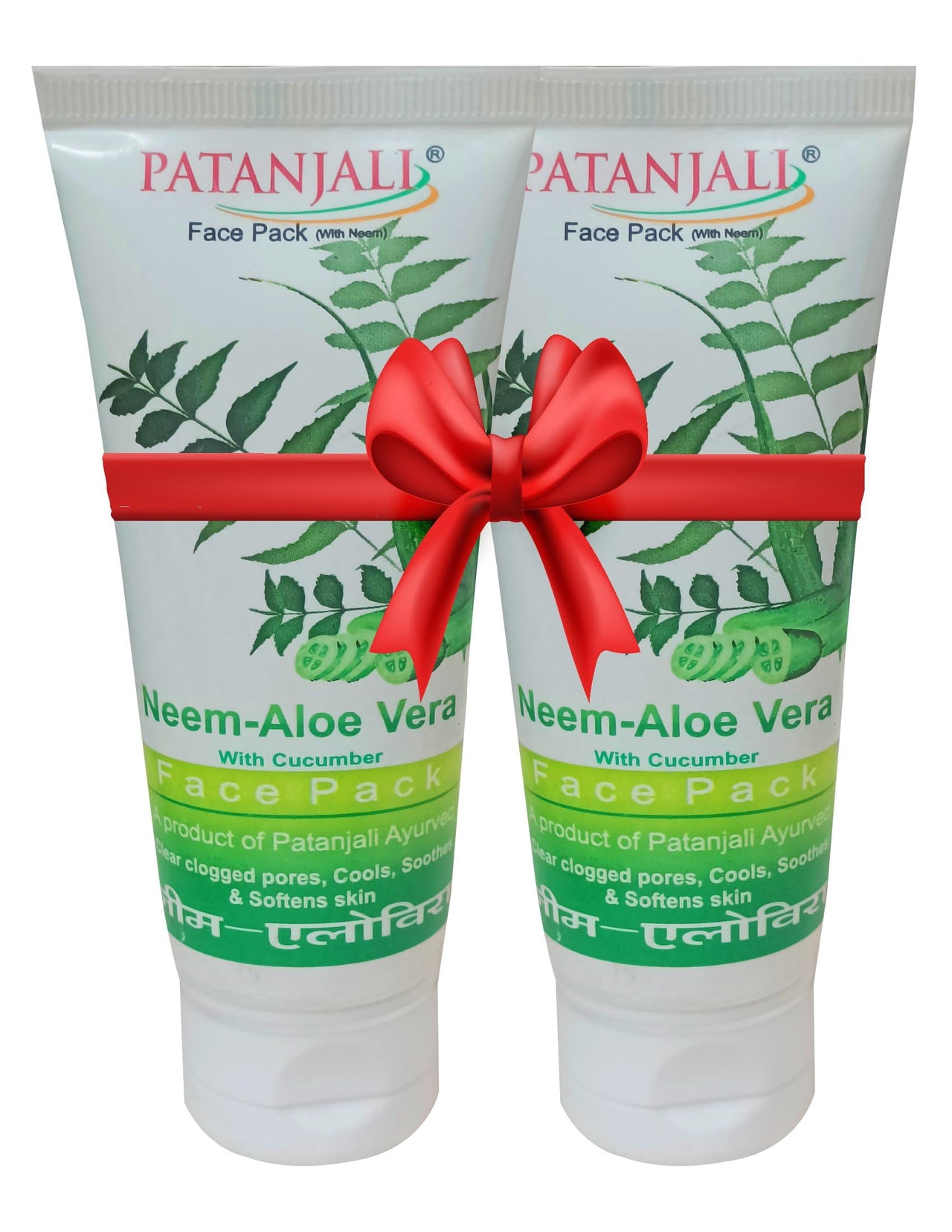 Patanjali Aloevera Neem Cucumber Face Pack, 60g - pack of 2
