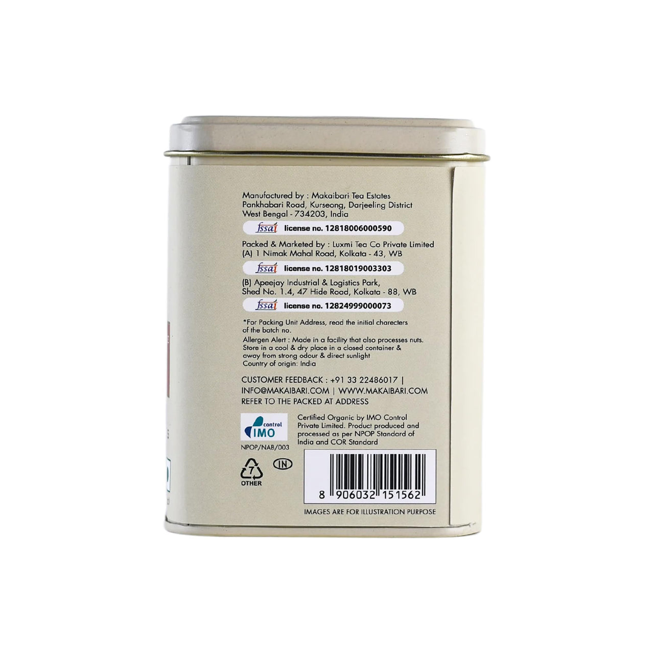 Tea Treasure Makaibari Summer Solistice Mascatle | 100 gm Tin caddy | Second Flush Black Tea | Loose tea | Black tea | Organic Certified | Whole Leaf Tea