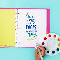 Avery + Amy Tangerine Designer Collection Binder, 1 Inch Round Rings, 175-Sheet Capacity, Hatchmark Hearts (28320)