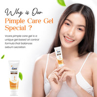 VCare Pimple Care Gel with Pimple Care Face Wash - 30g - 50g combo pack of 1