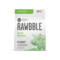 BIXBI Rawbble Freeze Dried Dog Food, Pork Recipe, 12 oz - 97% Meat and Organs, No Fillers - Pantry-Friendly Raw Dog Food for Meal, Treat or Food Topper - USA Made in Small Batches 12 Ounce (Pack of 1)