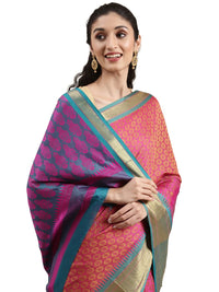 Pandadi Saree Women's  Cotton Silk Saree With Blouse Piece