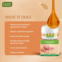 Vaadi Herbals Foot Cream, Clove and Sandal Oil, 30g x 3
