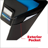Case-it Business Meeting Padfolio | Professional Portfolio with Letter Size Writing Pad, Black (PAD-20) Single PAD-20