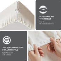 Sleep Philosophy True North Fleece Sheet Set Full, Solid Color, Warm & Plush Sheets Soft Fleece Bedding Full Size Sheets, Fitted Pocket Fits Up to 16