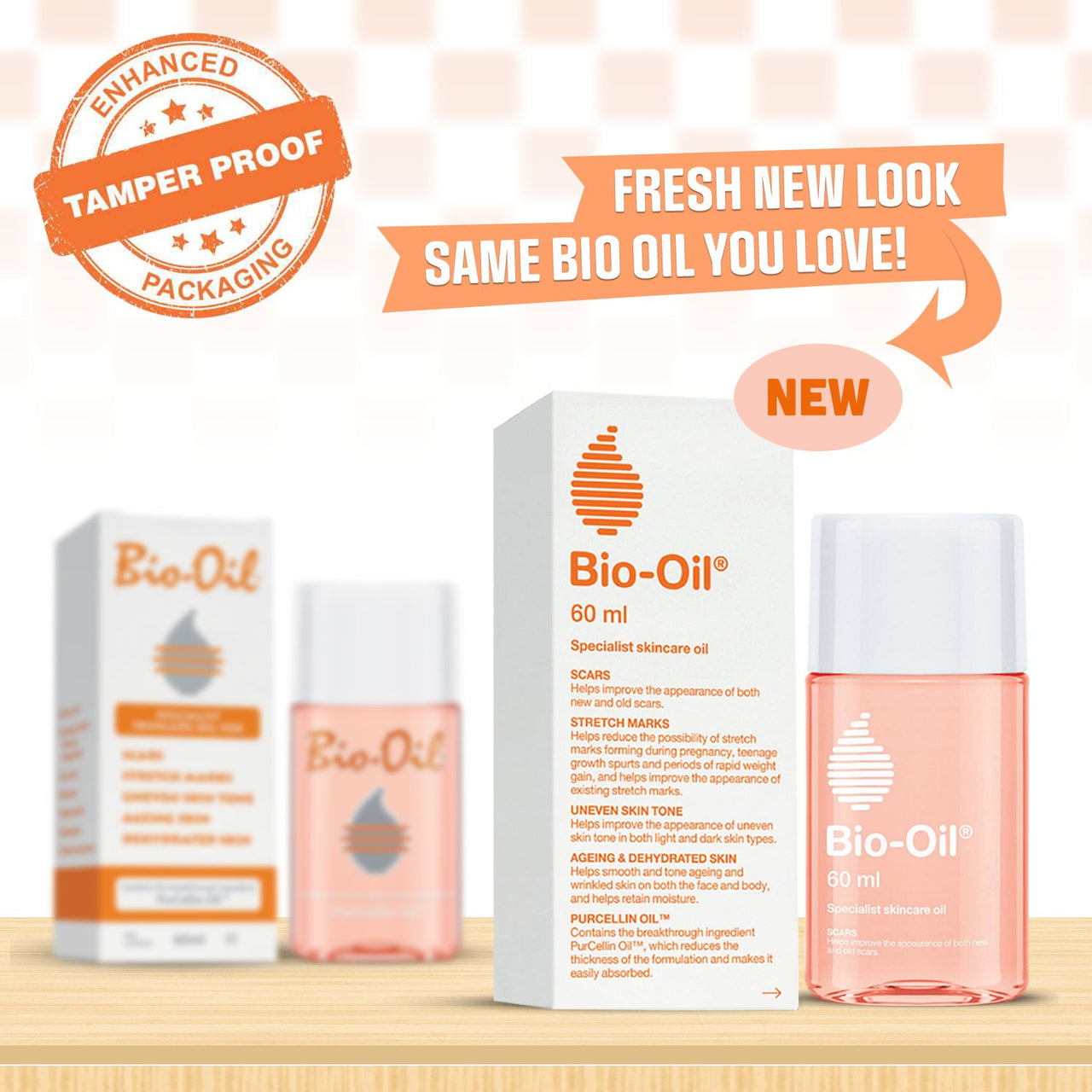 Bio-Oil Specialist Skin Care Oil - Scars, Stretch Mark, Ageing, Uneven Skin Tone, 60 ml and 125 ml