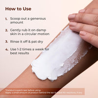 Naturali Radiant Glow Body Scrub With Rice & Coconut | Improves Skin Texture | Smoothens & Softens Skin | Paraben & Mineral Oil Free | 200g