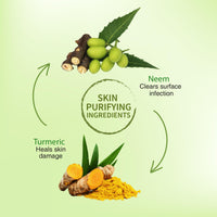 Ayouthveda Neem and Turmeric Herbal Soap | Antiseptic Bathing Soap with Natural Fragrance | Prevents Skin Disease With Neem & Turmeric | For Glowing & Acne Free Skin (Pack of 3-100g each)