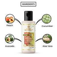 Khadi Organique Peach Avacado Mosturizer For Dry Skin Pack of 2 (Parabeen Free) 420 ml
