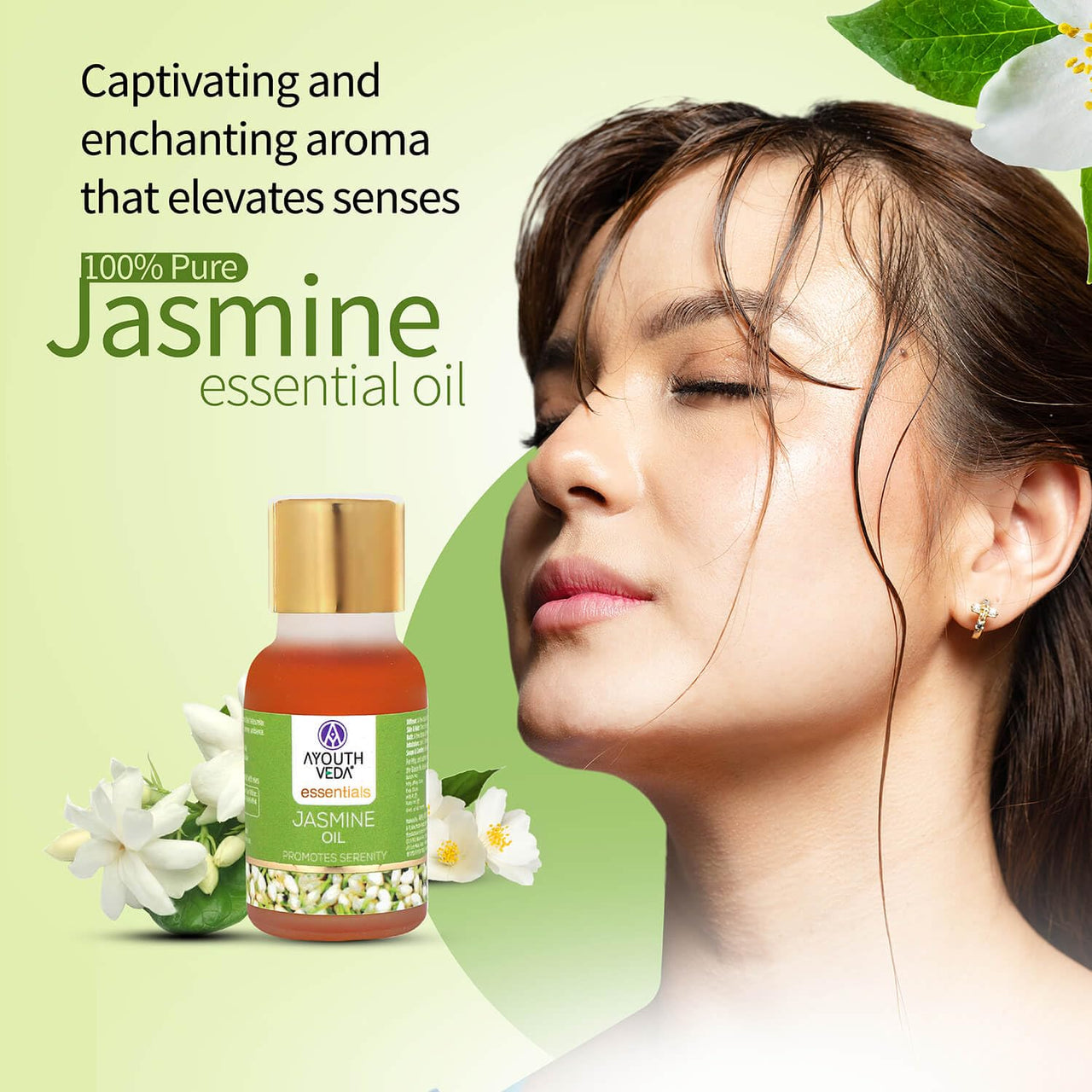 Jasmine essential oil | For Healthy Skin & Hair | Pure & Natural Aromatherapy oil