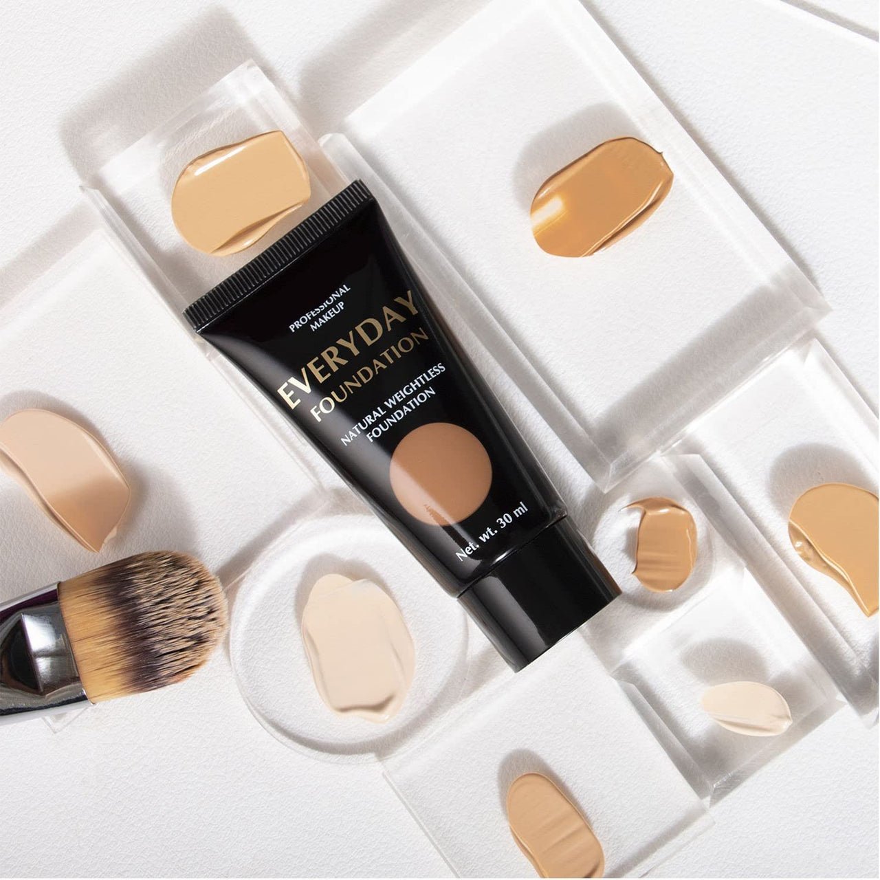 Thr3E Strokes Miss Claire Professional Makeup Everyday Cream Foundation Natural Weightless Foundation 30Ml (Be-02 Medium Buff)