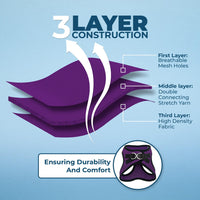 Voyager Step-in Air Dog Harness - All Weather Mesh Step in Vest Harness for Small and Medium Dogs and Cats by Best Pet Supplies - Harness (Purple/Black Trim), XL (Chest: 20.5-23