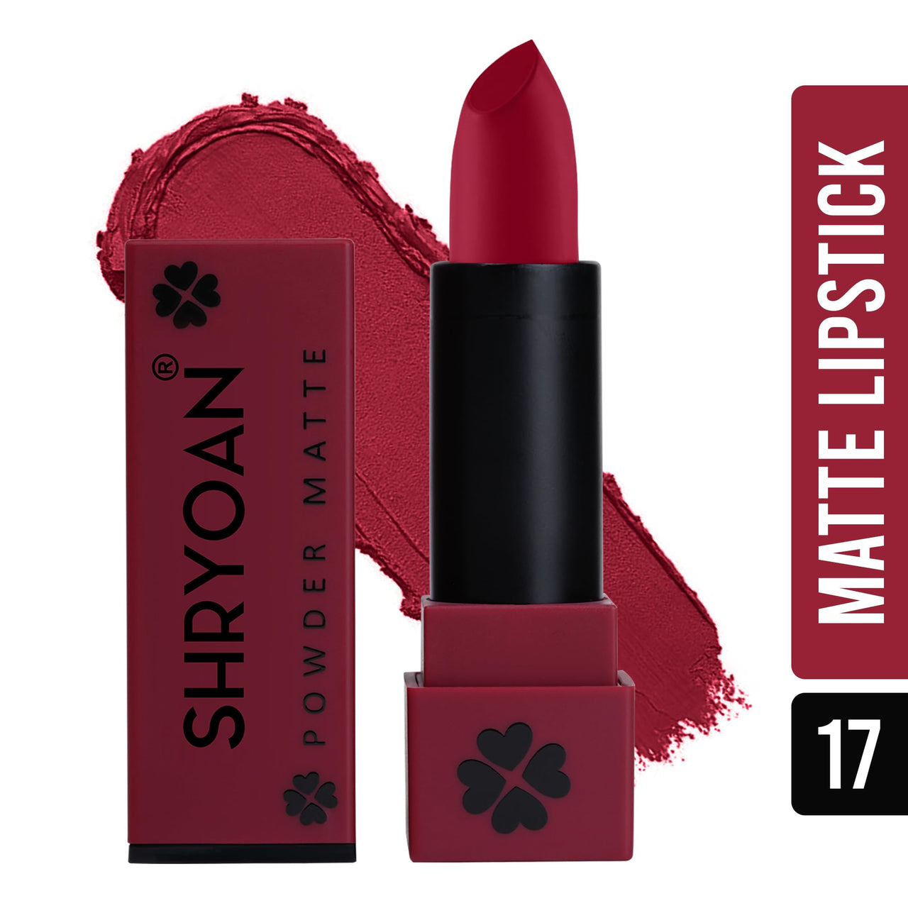Shryoan Powder Matte Lipstick with Moisturizing and Hydrating Formula | For Every Day Use (3.2g) (Shade-17, Shade-17)