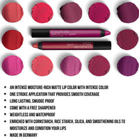 Colorbar Matte me as I am Lipcolor-Jest, Pink, 2 g | Moisturize and condition lips| Long Lasting | Waterproof and Smudge-proof