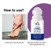 PELIRONE Urea Foot Cream Roll-On 50ml – 20% Urea with 2% Lactic Acid, Olive Oil & Vitamin E for Deep Moisturizing and Repair of Dry, Cracked Heels and Feet