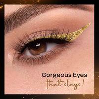 FACES CANADA Ultime Pro Matte Play Eyeliner - Gold, 2.5 ml | Quick Dry | Shimmer Finish | 24 Hr Long Lasting Formula | Precise Felt Tip | Highly Pigmented | Waterproof, Smudgeproof & Sweatproof