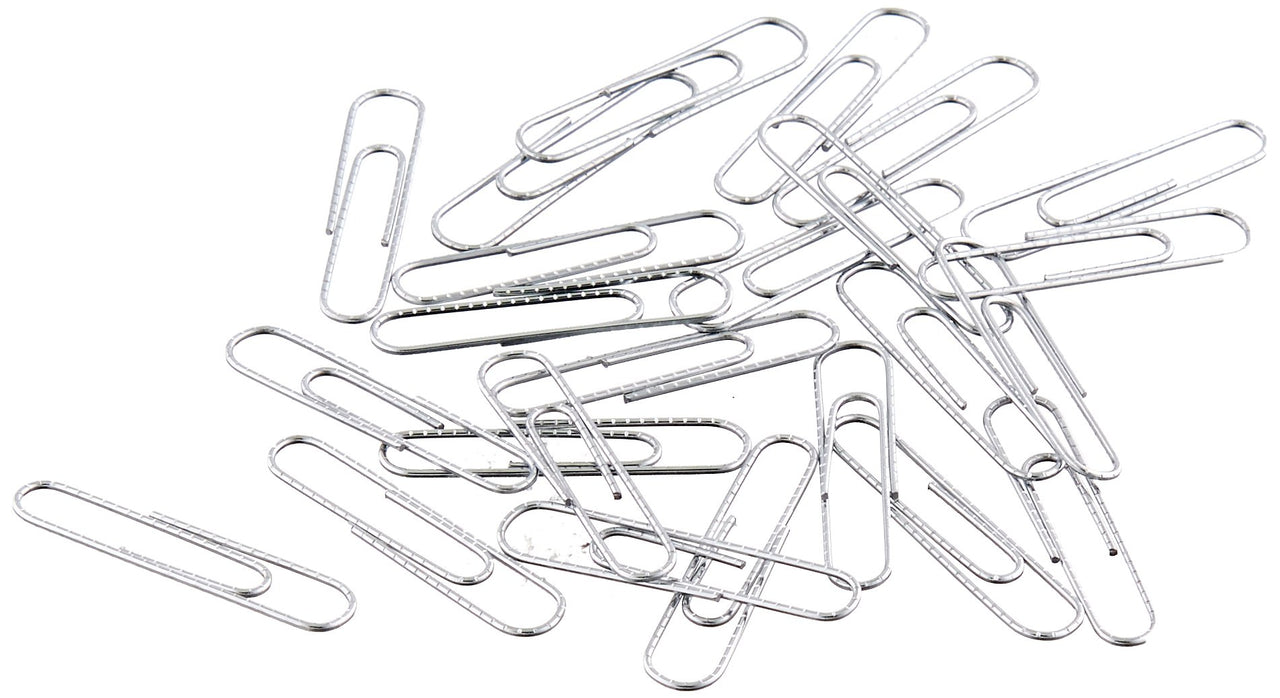 Basics No. 1 Paper Clips, Nonskid, 1000 Count (10 Pack of 100), Silver