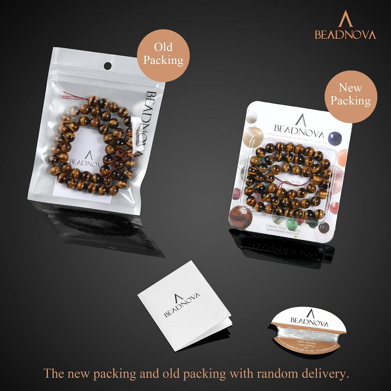 BEADNOVA Yellow Tiger Eye Beads Natural Crystal Beads Stone Gemstone Round Loose Energy Healing Beads with Free Crystal Stretch Cord for Jewelry Making (8mm, 45-48pcs) 8mm 06) Brown Tiger Eye Round Beads