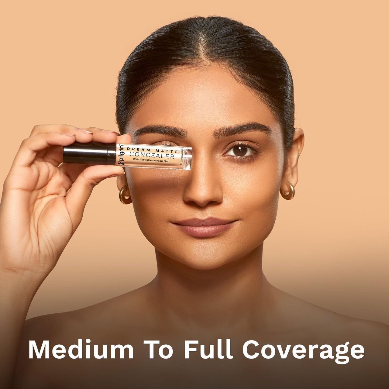 Pilgrim Full Coverage Dream Matte Liquid Concealer 7.3ml | Concealer for Dark Circles with Australian Kakadu Plum & Hyaluronic Acid | Crease resistance & Lightweight | All Day Coverage | Shade Beige