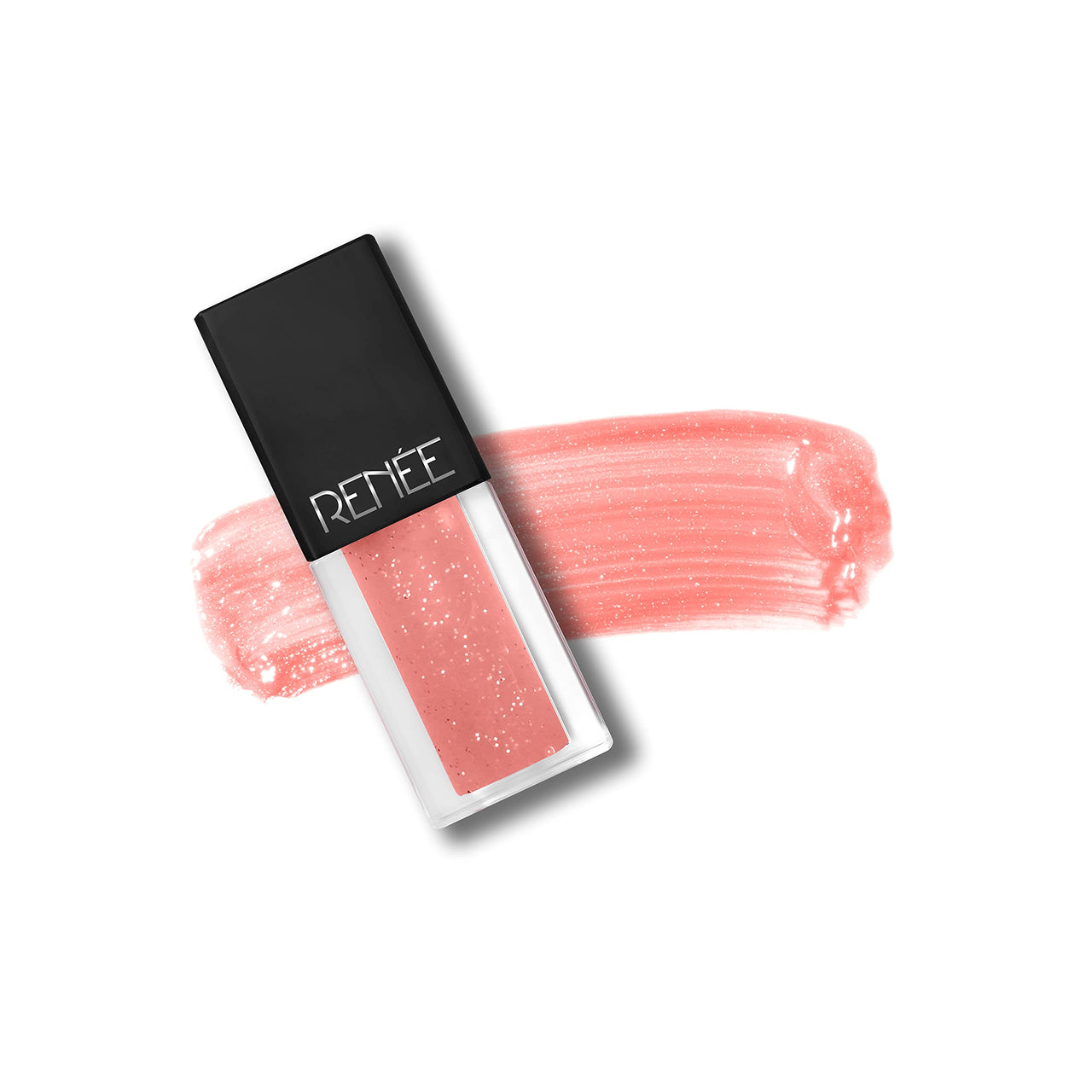 RENEE See Me Shine Lip Glossy For All Skin Tone, Enriched With Jojoba Oil, Non Sticky, Hydrating, Easy Glide Formula, Pucker Up Peach 2.5Ml & See Me Shine Lip Glossy - Nice And Nude, 2.5Ml