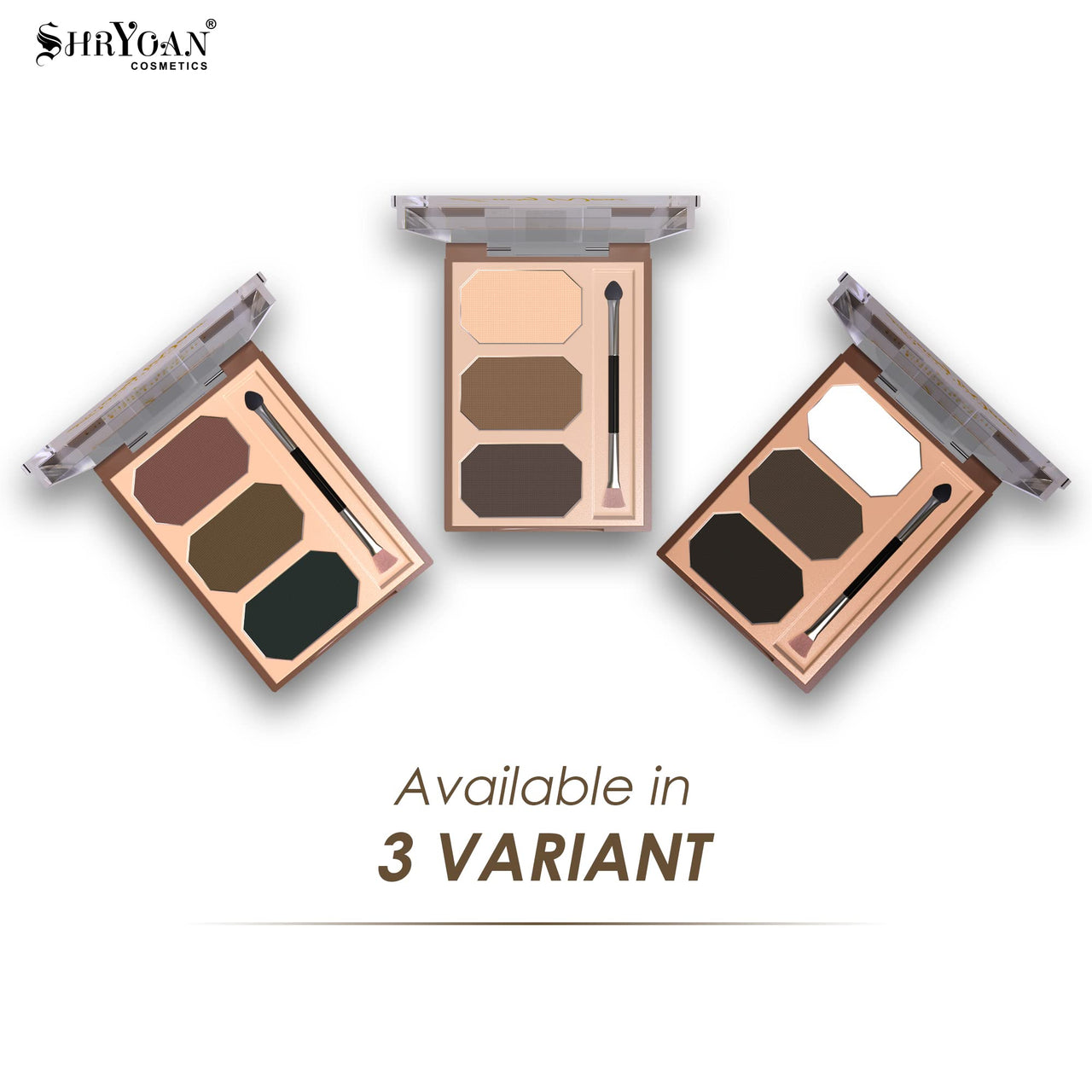 Shryoan Long Wear Eyebrow Finishing Powder| Defining Eyebrows, Travel-Friendly Palette with Blendable Shades (4g) (Shade 01)