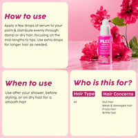 PLIX - THE PLANT FIX Hibiscus Bond Repair 10-in-1 Hair Serum | FiberHance™ | Repairs Damage Hair | Strengthens Keratin Structure | Provides 3X strengthening | 50ml
