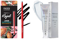 FACESCANADA Strobe Cream - Silver 30Ml And Faces Canada Magneteyes Kajal - Black, 0.35G Almondoil & Vitamine