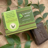 Earthy Sapo Handmade Neem Bathing Soap, 100g, Pack of 2 | Natural Cleansing Soap | Neem-Based Formula for Daily Use | Vegan, Eco-Friendly, Free from Chemicals