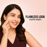 OG BEAUTY Flawless Touch Compact- Brew, Matte Finish Powder with SPF 15, Vitamin E & Hyaluronic Acid, Long-Lasting, Light Weight, Oil-Free Coverage, Science Infused Makeup for Radiant Skin, 9 gm