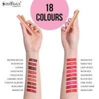 Shryoan Velvet Matte Soft Slim Lipstick - 24Hr Long Lasting, Easy Glide, Velvet Texture, Matte Finish (10g) (Rangy Red)