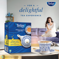 Tetley, Premium Black Tea Leaf, Rich Aroma & Strong Taste With Added Long Leaves And Granules, 500gm