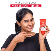 VCare Insta Facial Cream For Face Scrub, Cleanse And Skin Care Mask For Oily And Dry Skin | Instant Glow Brightening Face Pack With Songyi Mushroom And Walnut 50 Gm