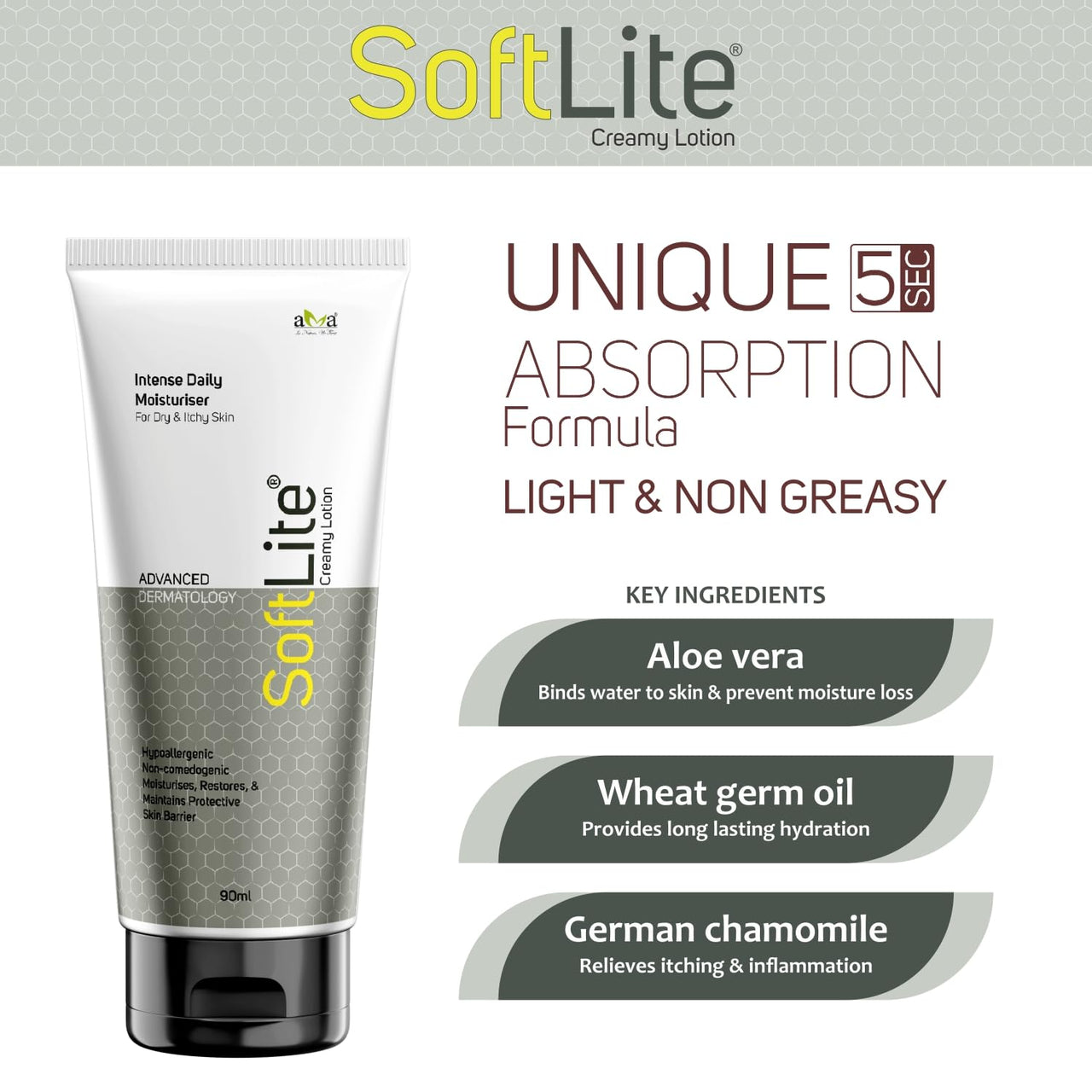 Vegetal Softlite Intense Daily Moisturiser Lotion - 90ml.