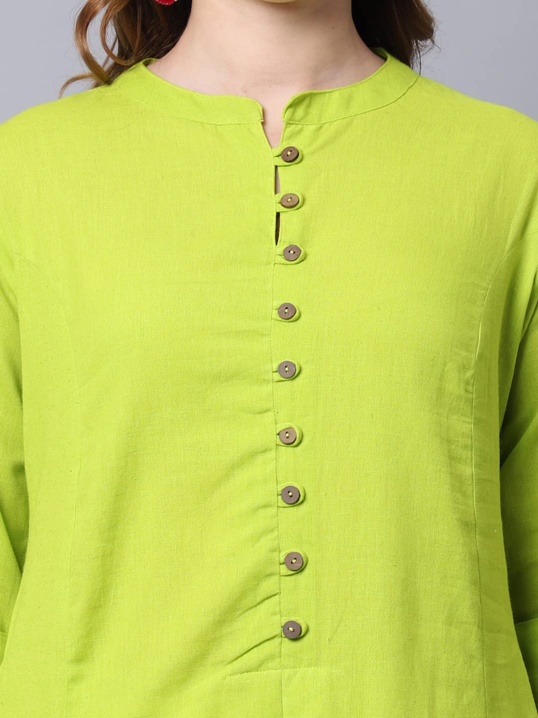 Pistaa's  Women Cotton Printed Cut Regular Kurta